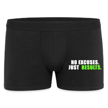 Aucune excuse. Juste des résultats. - Boxer Homme - noir - Devant