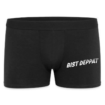 bist deppat deppert spruch - Männer Boxer Shorts - Schwarz - Vorne