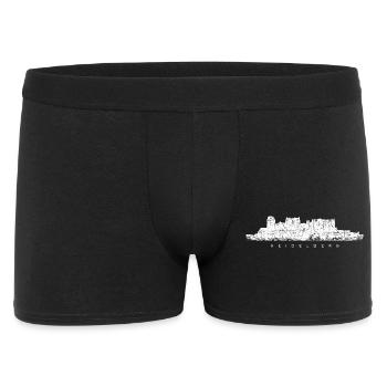 Heidelberger Schloss (Vintage/Weiß) Heidelberg - Männer Boxer Shorts - Schwarz - Vorne
