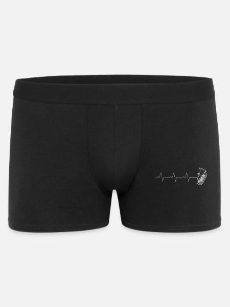 Mein Herz schlägt für die Tuba | ZiachON! - Männer Boxer Shorts - Schwarz