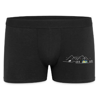 Schweden Camping Wohnmobil Sverige Design - Männer Boxer Shorts - Schwarz - Vorne