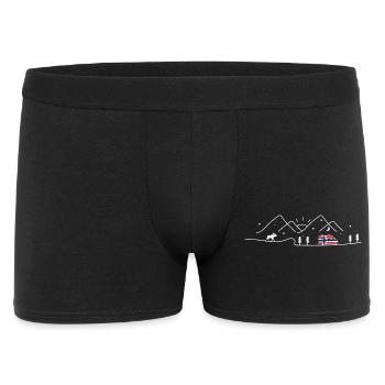 Norwegen Camping Kastenwagen Norway Design - Männer Boxer Shorts - Schwarz - Vorne