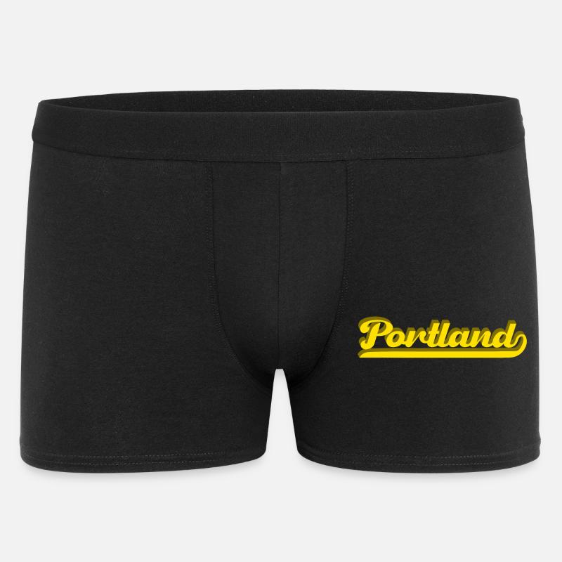 Portland Rétro Script - Boxer Homme - noir