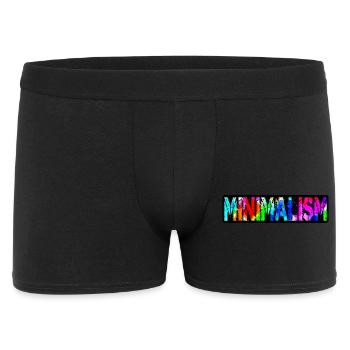 Buntes Minimalismus Grunge - Männer Boxer Shorts - Schwarz - Vorne