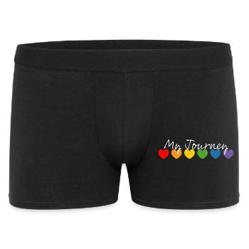 Rainbow heart my journey white - Men's Boxer Shorts - black - Front