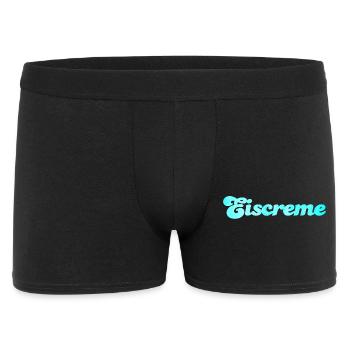 Eiscreme Eis Icecream naschen Sommer Urlaub cool - Männer Boxer Shorts - Schwarz - Vorne