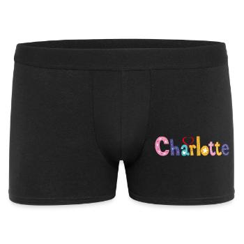 Famille Charlotte Charlotte nom anniversaire personnalisé - Boxer Homme - noir - Devant