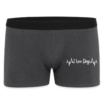 I love dogs' heartbeat - Men's Boxer Shorts - charcoal grey - Front
