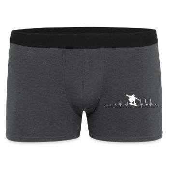 Heartbeat skate board - Men's Boxer Shorts - charcoal grey - Front