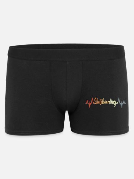 Skateboarding Heartbeat - Men's Boxer Shorts - black