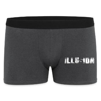 ILLUSION | Cooles Streetwear-Typo-Design - Männer Boxer Shorts - Anthrazit - Vorne