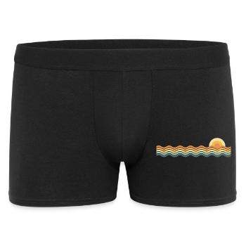Soleil et vagues - Boxer Homme - noir - Devant
