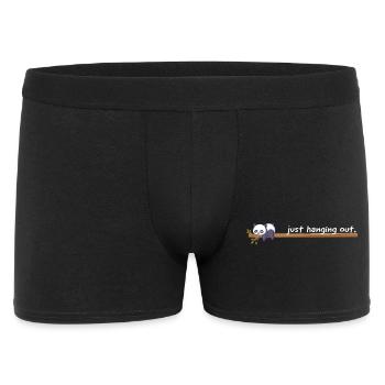 Just Hanging Out – Cute Panda Chill Design - Men's Boxer Shorts - black - Front