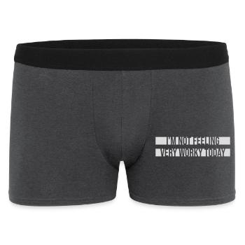 I'm Not Feeling Very Worky Today Faul Arbeit Humor - Men's Boxer Shorts - charcoal grey - Front