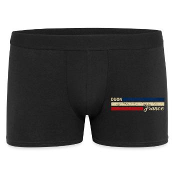 France - Dijon - Frankreich - Flagge - Streifen - Männer Boxer Shorts - Schwarz - Vorne