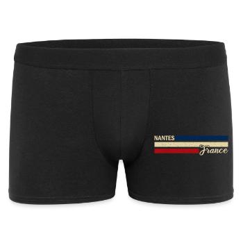 France - Nantes - Frankreich - Flagge - Streifen - Männer Boxer Shorts - Schwarz - Vorne