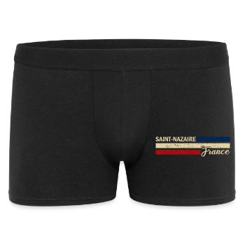 France - Saint-Nazaire - France - Drapeau - Boxer Homme - noir - Devant