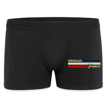 France - Versailles - France - Drapeau - Boxer Homme - noir - Devant