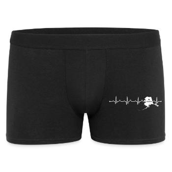 Titre : Carte du battement de cœur de l’Alaska Silhouette État d’origine - Boxer Homme - noir - Devant