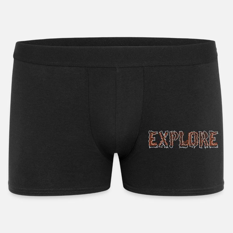 Explore - Männer Boxer Shorts - Schwarz