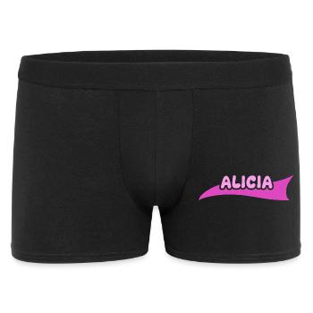 Geschenk für Alicia - Männer Boxer Shorts - Schwarz - Vorne