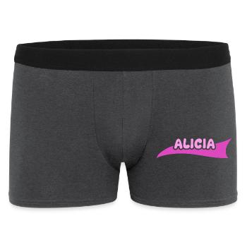 Gift for Alicia - Men's Boxer Shorts - charcoal grey - Front