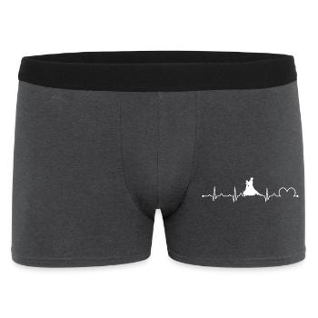 Walzer Herzschlag Puls Ballsaal Tanz Silhouette - Männer Boxer Shorts - Anthrazit - Vorne
