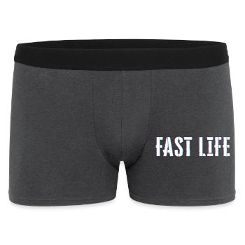 Fast Life - Men's Boxer Shorts - charcoal grey - Front