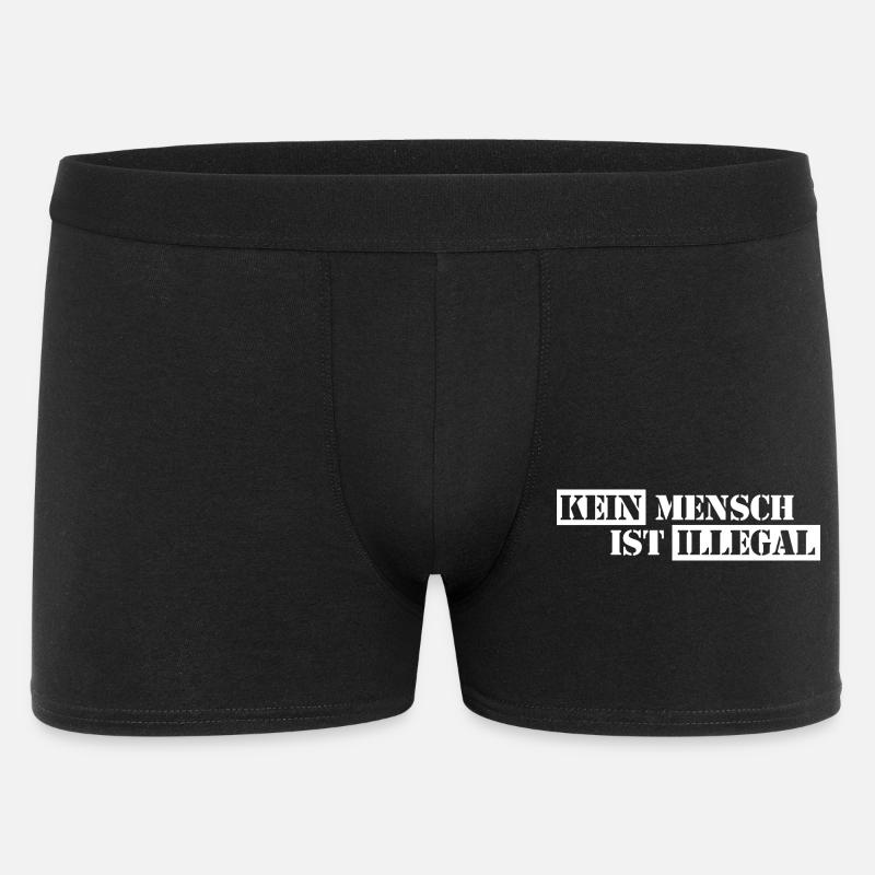 Personne n’est illégal - Migration - Illégalité - Boxer Homme - noir