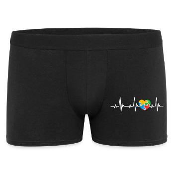 Sensibilisation à l’autisme Battements de cœur - Boxer Homme - noir - Devant