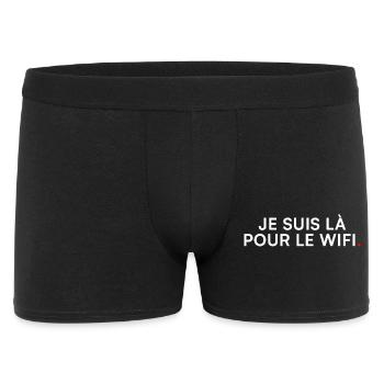 Je suis là pour le wifi – Humour Geek - Boxer Homme - noir - Devant