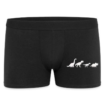 Dino silhouettes in retro style - Men's Boxer Shorts - black - Front