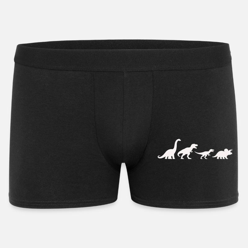 Dino silhouettes in retro style - Men's Boxer Shorts - black