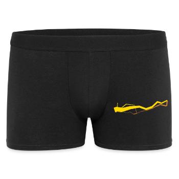 Iconic Data Viz: Minard 1812 - Gold / Bronze - Männer Boxer Shorts - Schwarz - Vorne