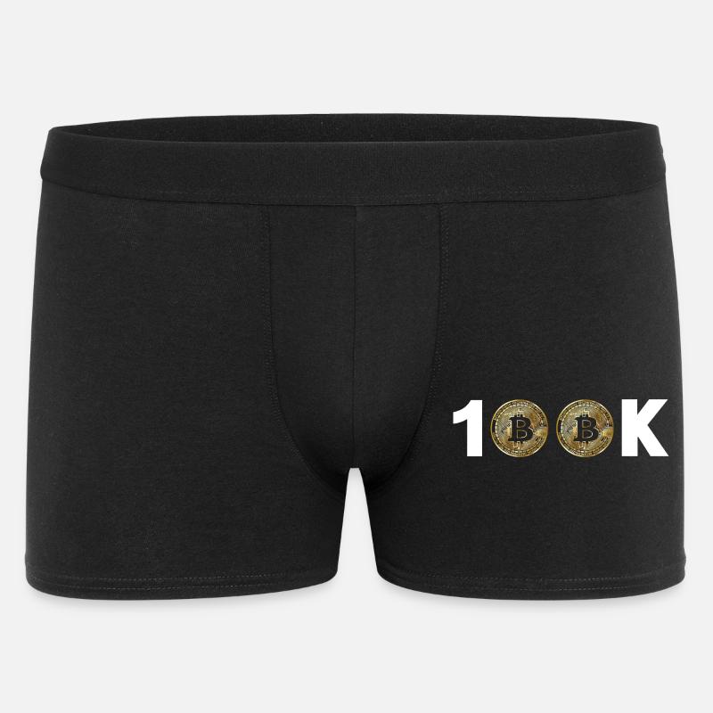 Bitcoin Bitcoin BTC 100k Kryptowährung - Männer Boxer Shorts - Schwarz
