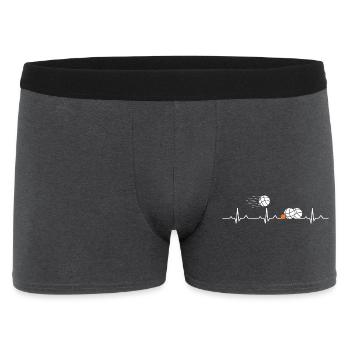 Boule heartbeat Petanque Boule player - Men's Boxer Shorts - charcoal grey - Front