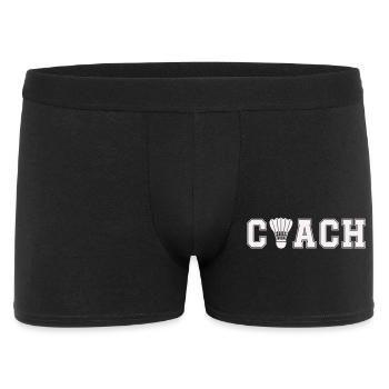 Badminton Coach Logo – Badminton in the Word - Men's Boxer Shorts - black - Front