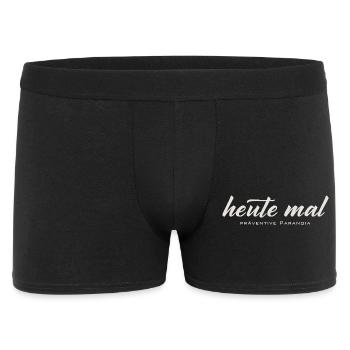 Heute mal präventive Paranoia – Lustiger Spruch - Männer Boxer Shorts - Schwarz - Vorne