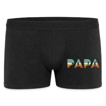 Papa Vintage Angel-Vater-Angler-Geschenk - Männer Boxer Shorts - Schwarz - Vorne