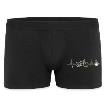 Vélo électrique, rythme cardiaque et café - Boxer Homme - noir - Devant