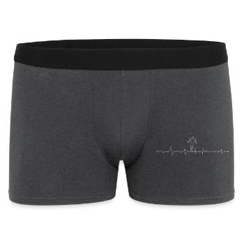 Heartbeat Super Hero - Men's Boxer Shorts - charcoal grey - Front