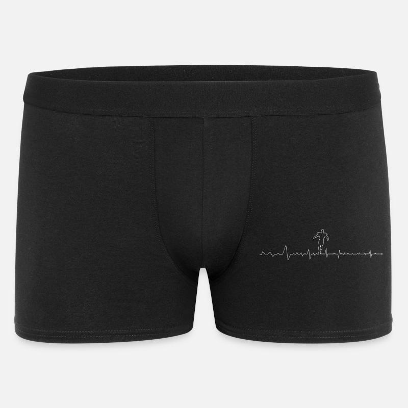 Herzschlag-Superheld - Männer Boxer Shorts - Schwarz