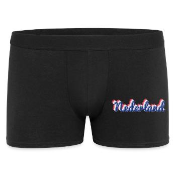 Couleurs du drapeau d’écriture des Pays-Bas - Boxer Homme - noir - Devant