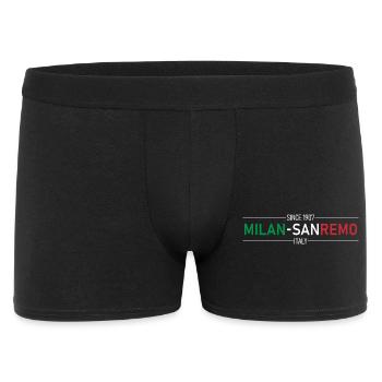 Milan Sanremo Italy Edition - Männer Boxer Shorts - Schwarz - Vorne