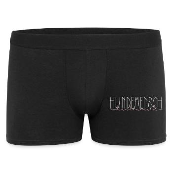 Hund Hunde Haustier Geschenk Hundemensch - Männer Boxer Shorts - Schwarz - Vorne