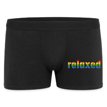 Pride Rainbow Tshirt relaxed LGBT lgbtqi queer - Männer Boxer Shorts - Schwarz - Vorne