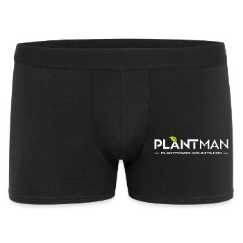 Plant Man | Plant Power - No Limits - Männer Boxer Shorts - Schwarz - Vorne