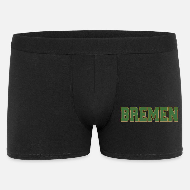 Bremen Blockschrift Grün-Gold - Männer Boxer Shorts - Schwarz