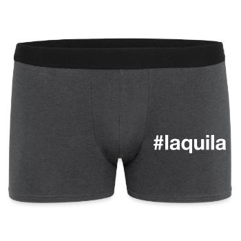 L'Aquila Italy Italien - Männer Boxer Shorts - Anthrazit - Vorne