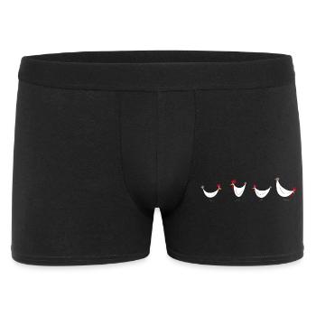 Lustige Hühner Illustration für Bauernhofkleidung - Männer Boxer Shorts - Schwarz - Vorne